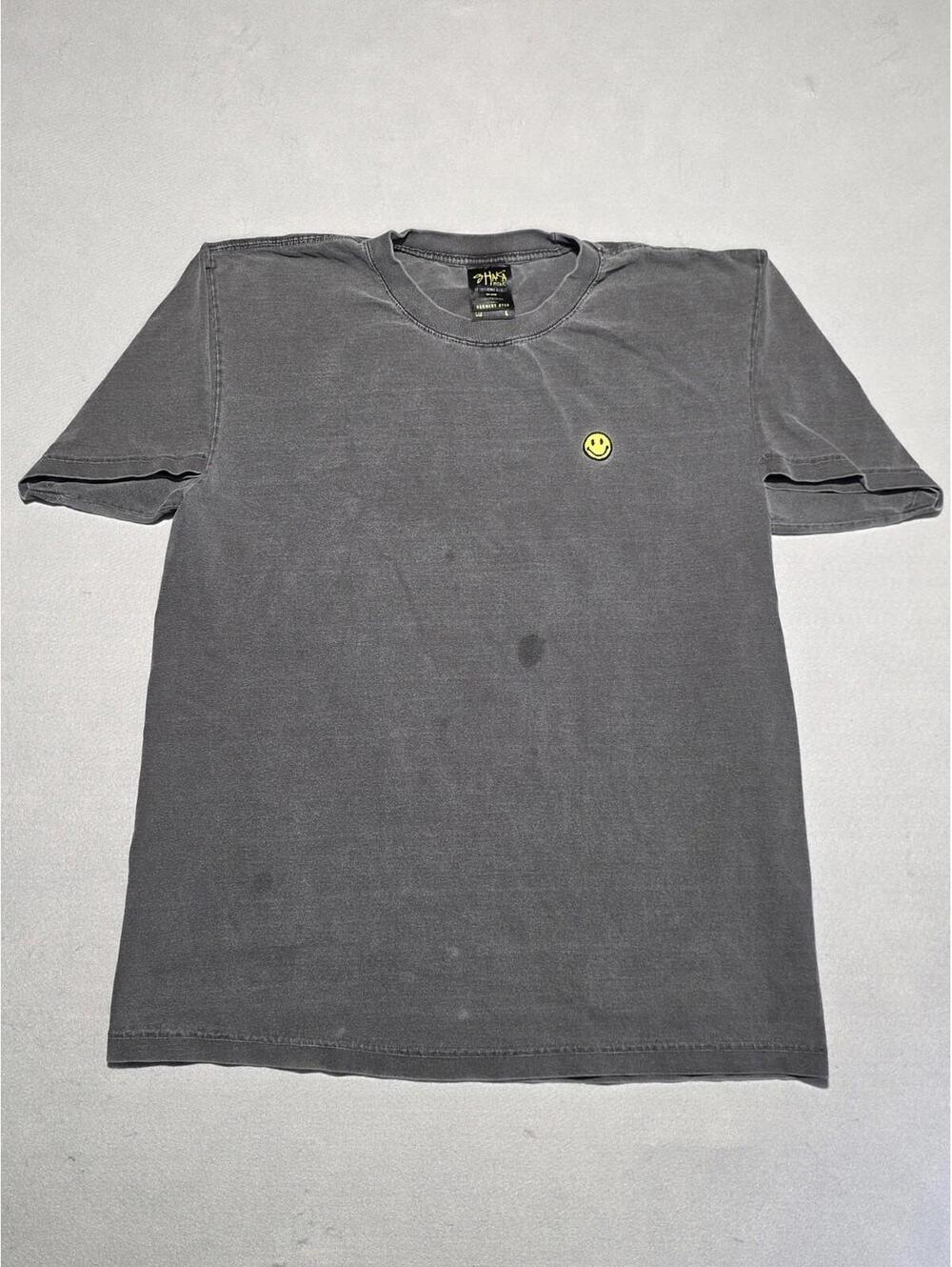 Shaka Wear Smiley Heavyweight Garment Dyed T-Shirt L Dark Gray Chinatown Market